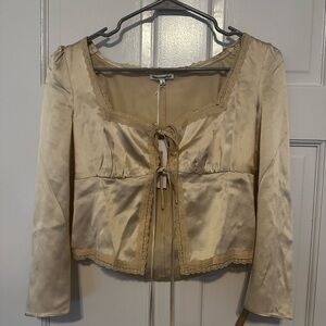 NWT! Reformation Lucinda Silk Top